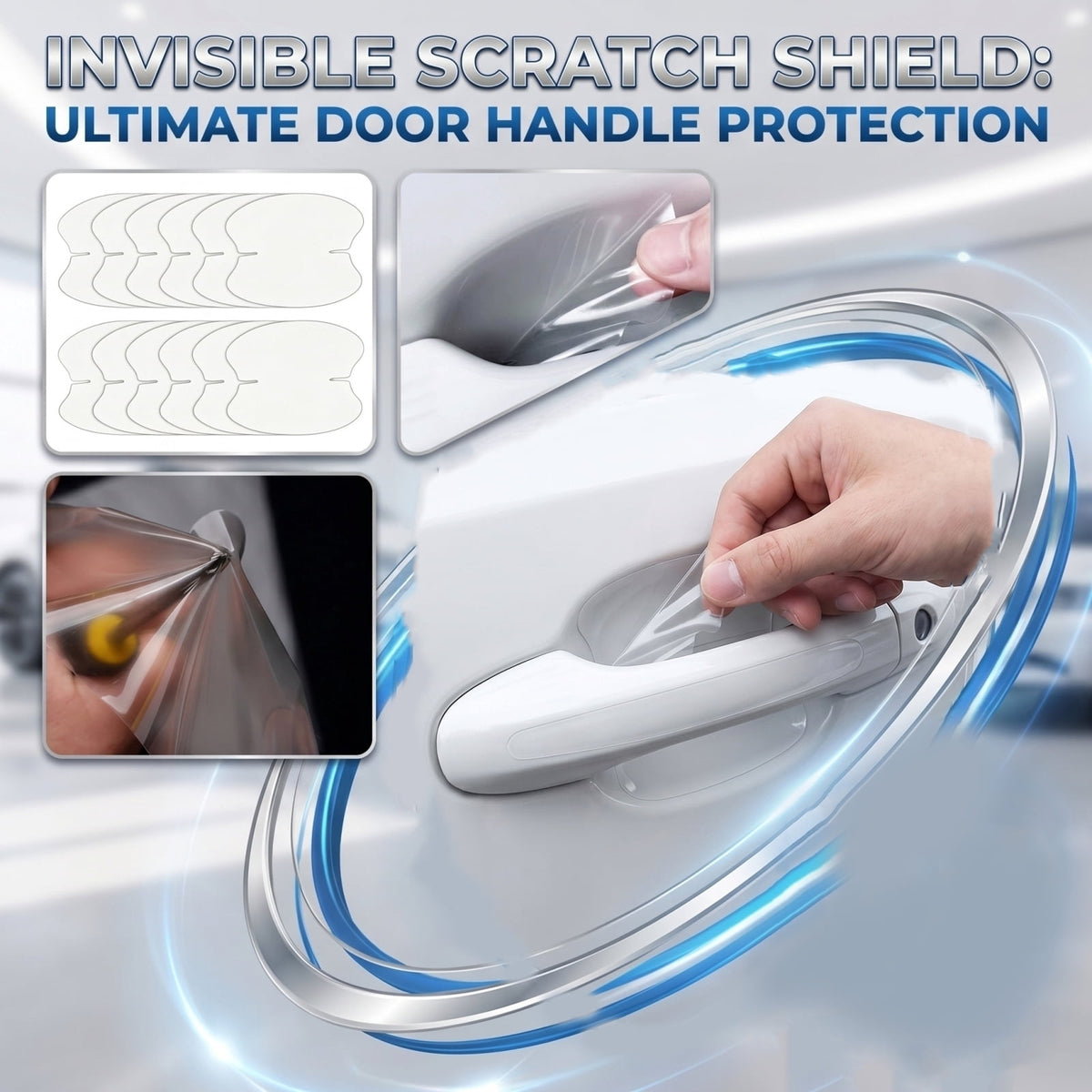 Door Handle Cup Protectors, Set of 10 Clear Films Against Scratches - Image 6