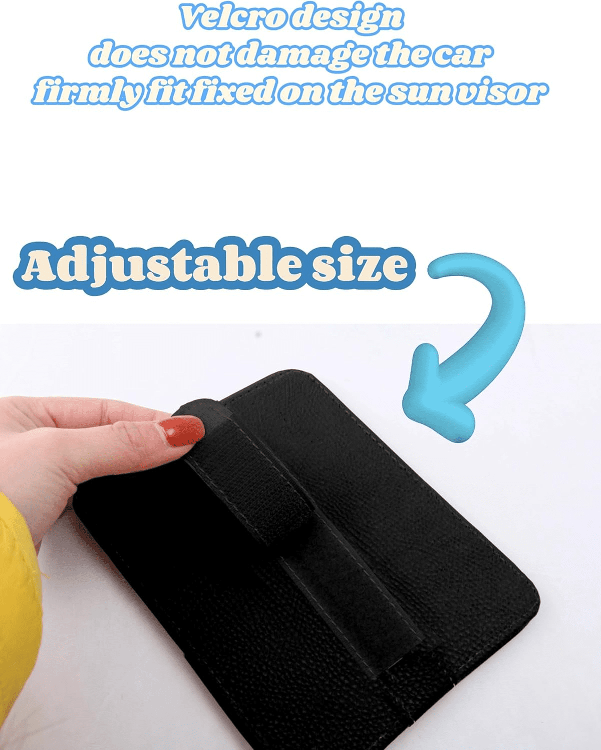 Sun Visor Organizers in Faux Leather, Two-Pack with Four Card Slots - Image 6