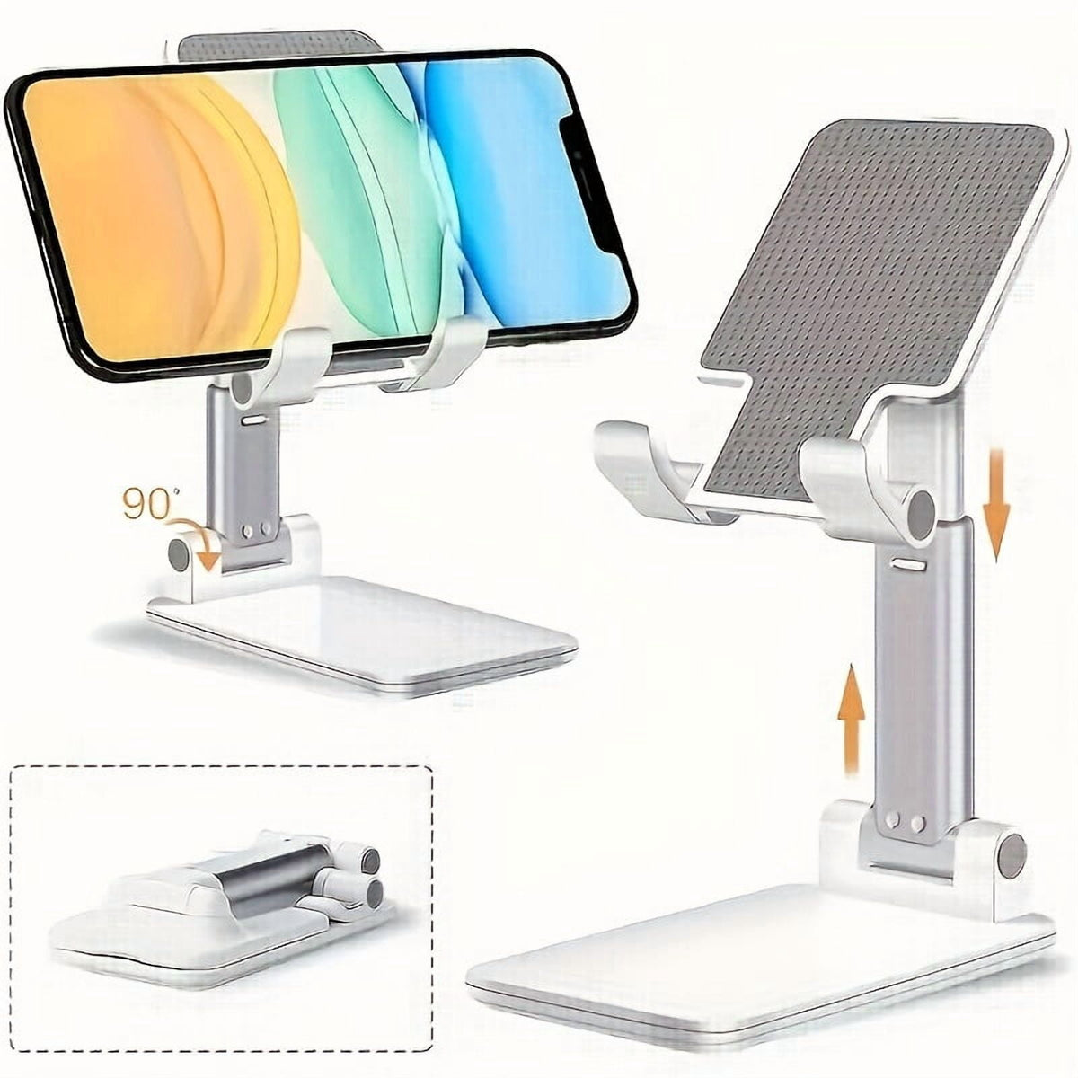 Foldable Desk Stand for Phones and Tablets with Adjustable Height and Tilt - Image 6