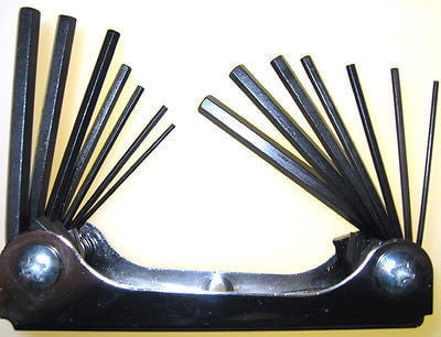 Folding Hex Key Set, 14 Imperial and Metric Sizes in Chrome Vanadium Steel - Image 3