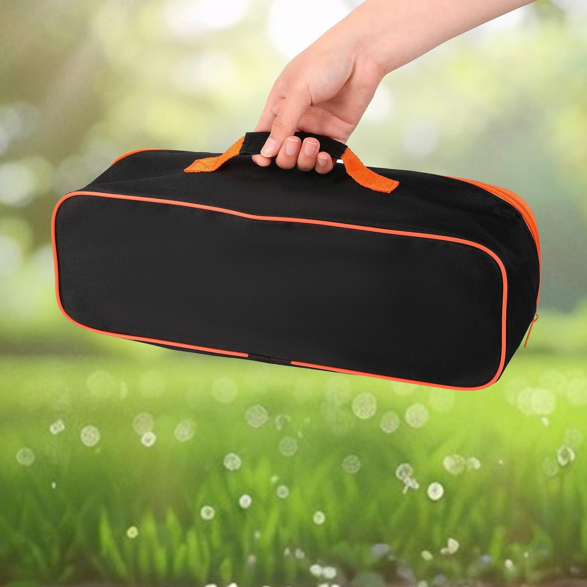 Wide-Mouth Zip Tool Bag in Water-Resistant Fabric, 14.56 Inches Long - Image 5