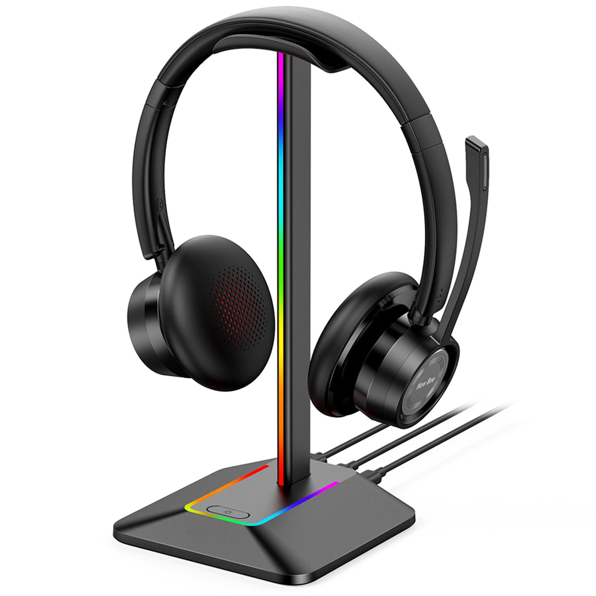 Aluminum Headphone Stand with Seven Lighting Modes and Two Charging Ports - Image 6