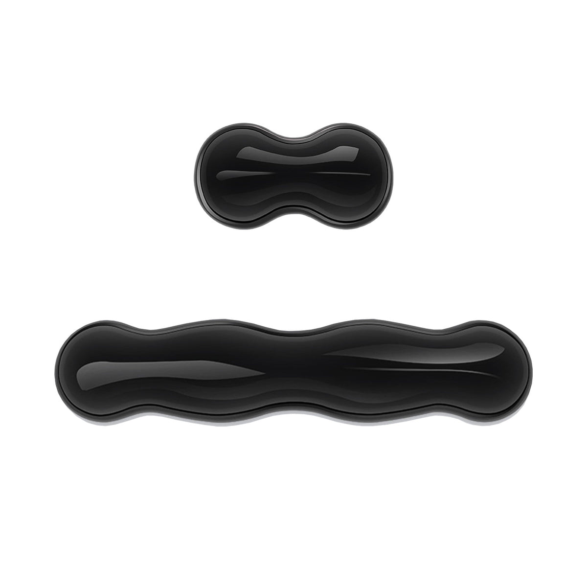 Gel Wrist Rest Set for Keyboard and Mouse in Black, Two Pieces