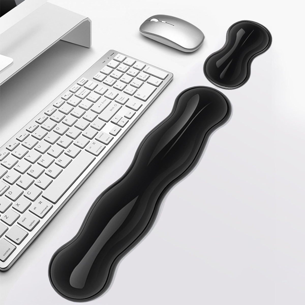 Gel Wrist Rest Set for Keyboard and Mouse in Black, Two Pieces - Image 6