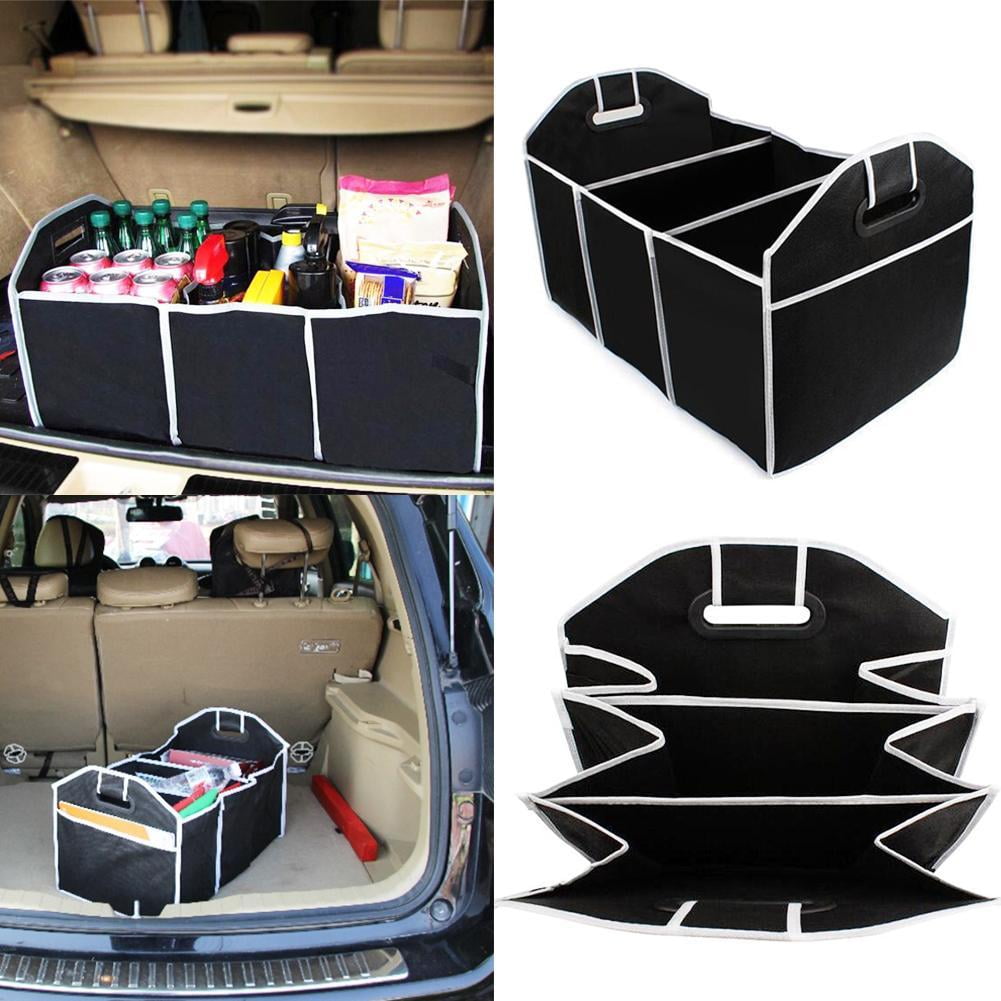 Folding Trunk Organizer with Three Compartments and Outer Pockets - Image 5