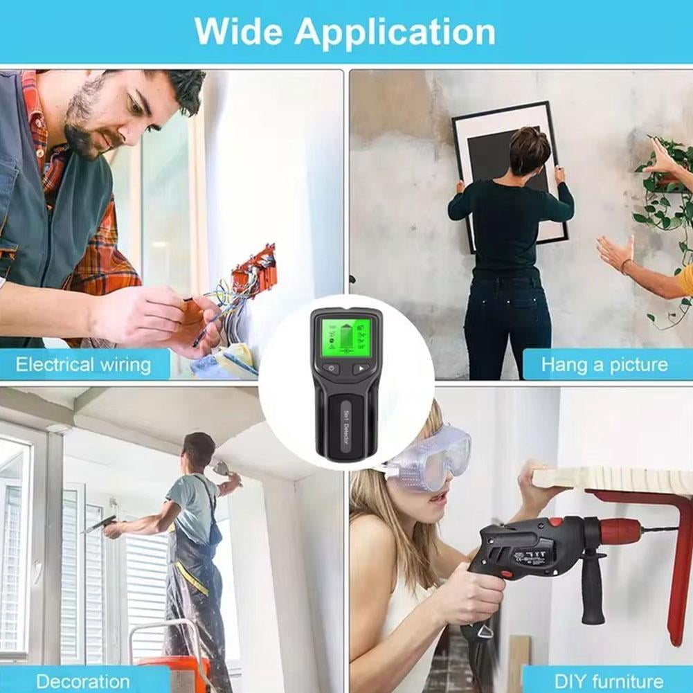 Five-in-One Wall Scanner with Backlit Display for Studs, Metal and Live Wires - Image 4