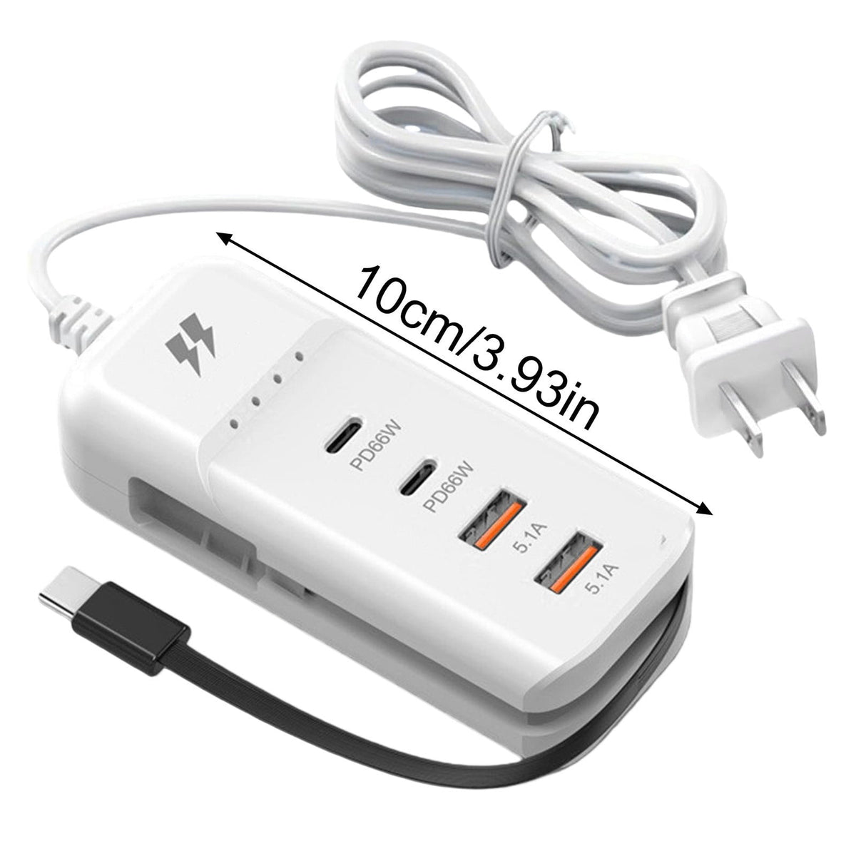Four-Port USB Charging Station, 66 W Total Output for Phones and Tablets - Image 3