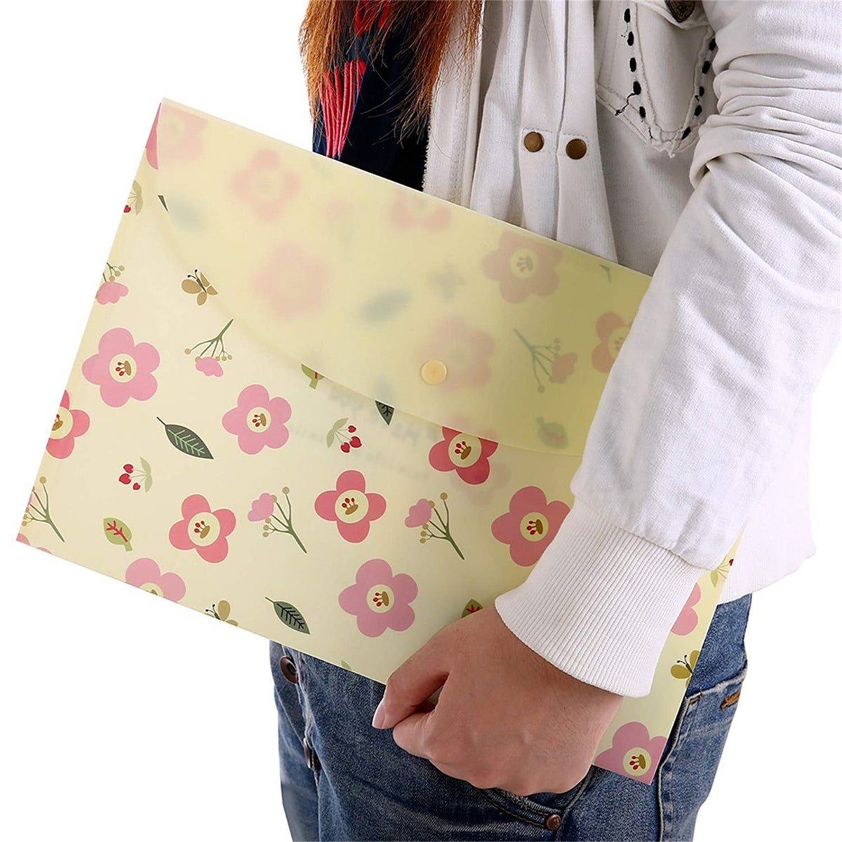 Clear Snap-Button Document Envelope in Letter Size, Single Folder - Image 5
