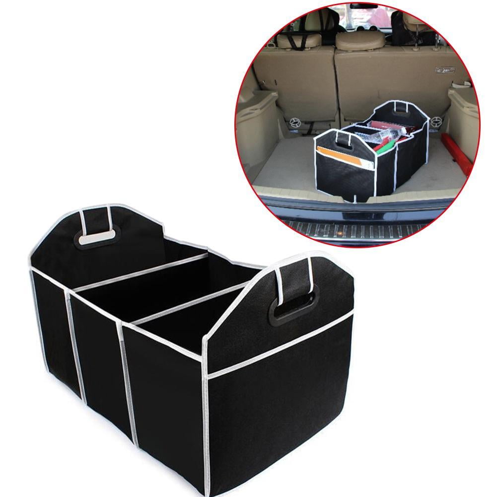 Folding Trunk Organizer with Three Compartments and Outer Pockets - Image 2