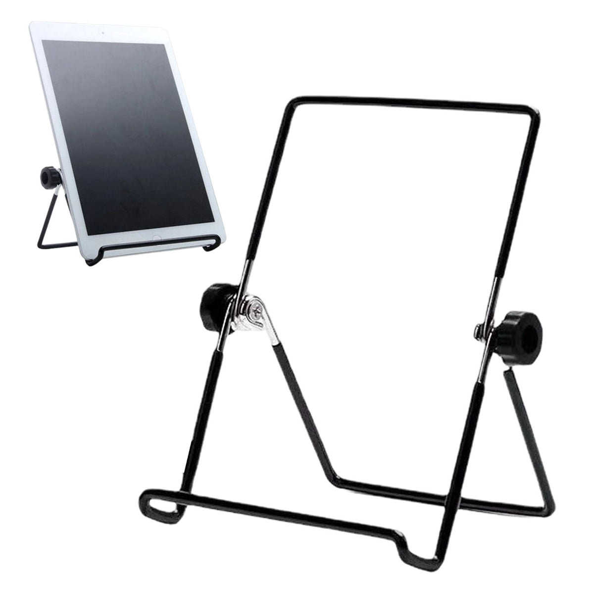 Metal Tablet Stand with 180-Degree Rotation and Multi-Angle Tilt, Folds Flat - Image 2