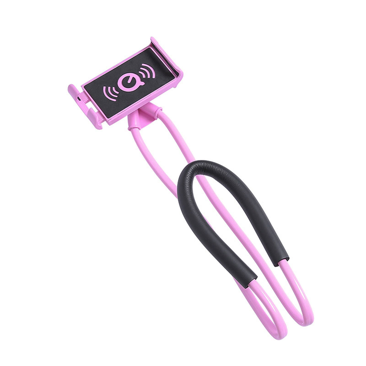 Hands-Free Neck Phone Holder with Padded Band and 360-Degree Clamp