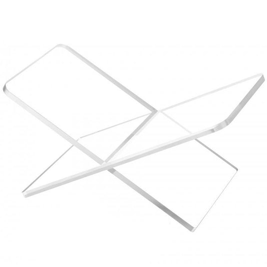 Clear Acrylic Book Stand, Two-Piece Slot-Together Easel for Cookbooks