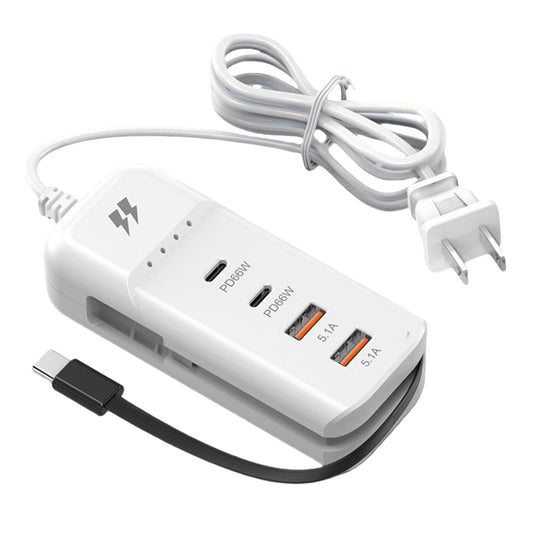 Four-Port USB Charging Station, 66 W Total Output for Phones and Tablets