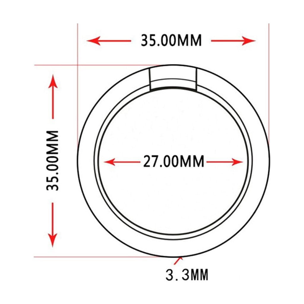 Metal Finger Ring Phone Grip in Red with Rotating Kickstand - Image 2
