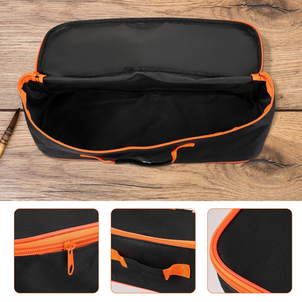 Wide-Mouth Zip Tool Bag in Water-Resistant Fabric, 14.56 Inches Long - Image 3