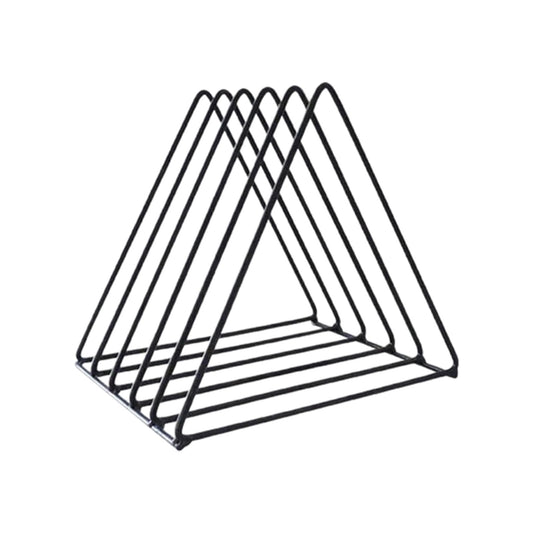 Triangular Iron Desk Rack with Five Slots for Files, Books and Magazines