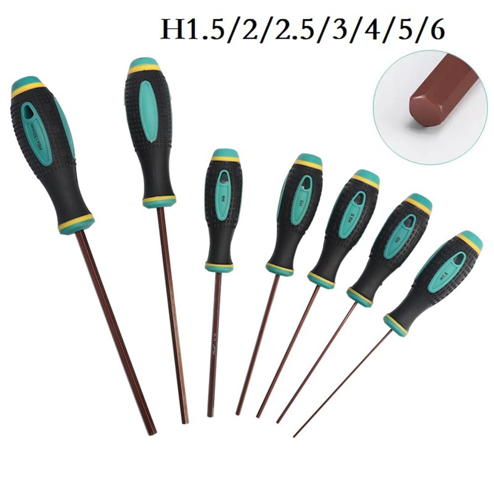 Hex Shaft Screwdriver with Magnetic Tip and Non-Slip Grip, H1.5 to H6 - Image 2