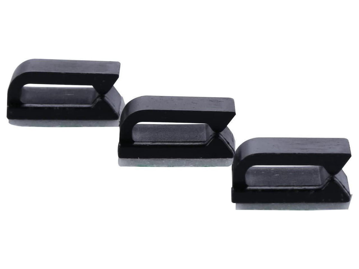 Adhesive Cable Clips, Set of 100 in Black for Flat Network and Low-Voltage Wire