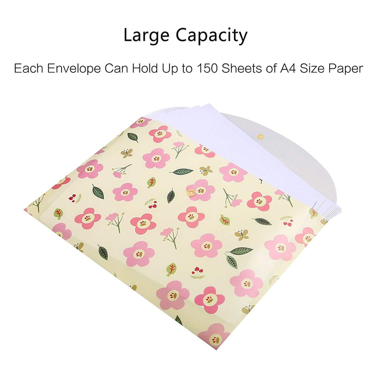 Clear Snap-Button Document Envelope in Letter Size, Single Folder - Image 6