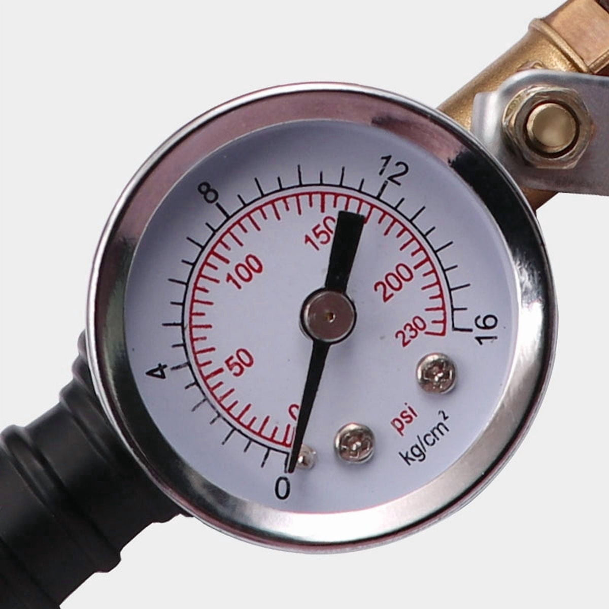 Tire Inflator with Mechanical Pressure Gauge and Long-Reach Elbow - Image 6