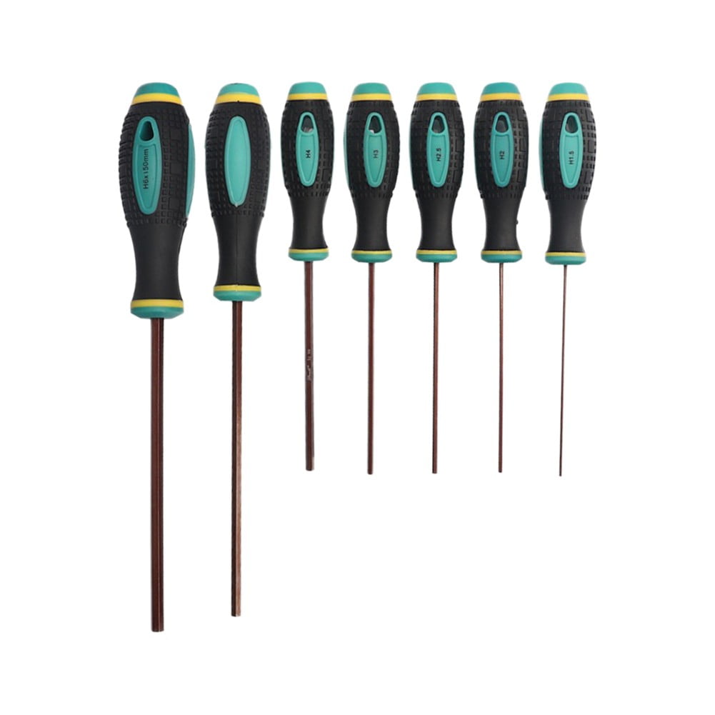 Hex Shaft Screwdriver with Magnetic Tip and Non-Slip Grip, H1.5 to H6