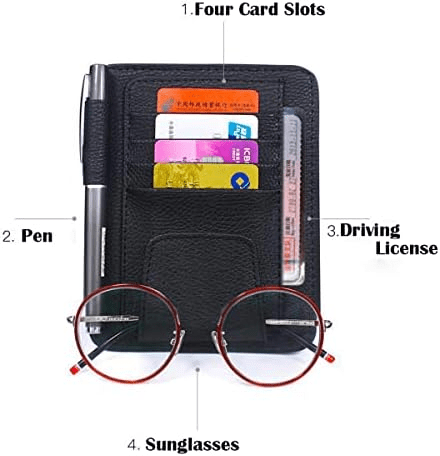 Sun Visor Organizers in Faux Leather, Two-Pack with Four Card Slots - Image 3
