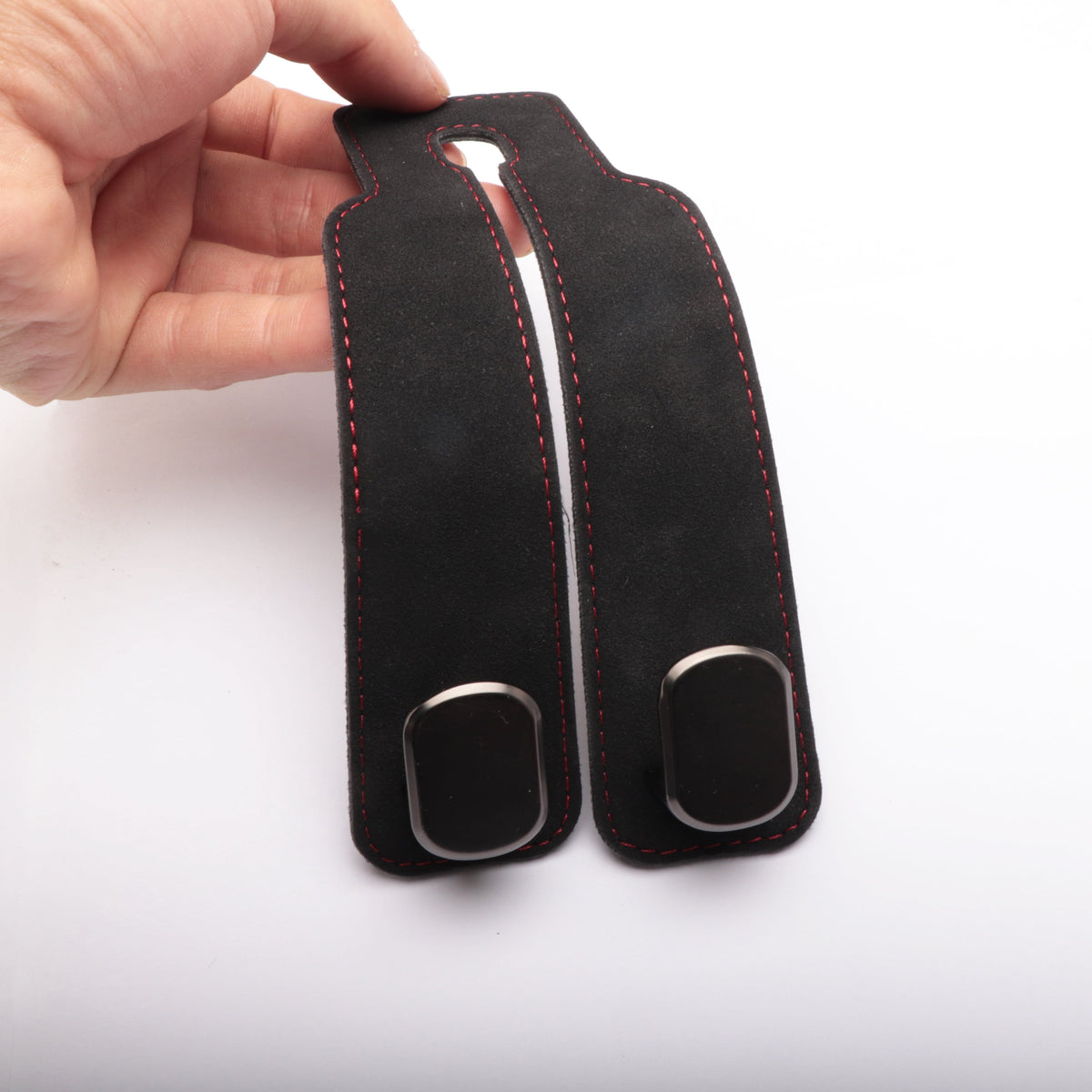 Headrest Hooks for Car Seats, Double Hook Design in Leather and Metal - Image 5