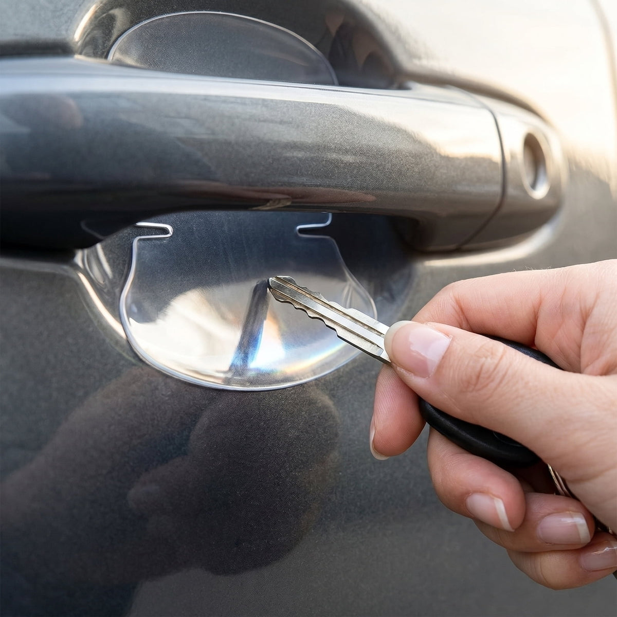 Door Handle Cup Protectors, Set of 10 Clear Films Against Scratches - Image 4
