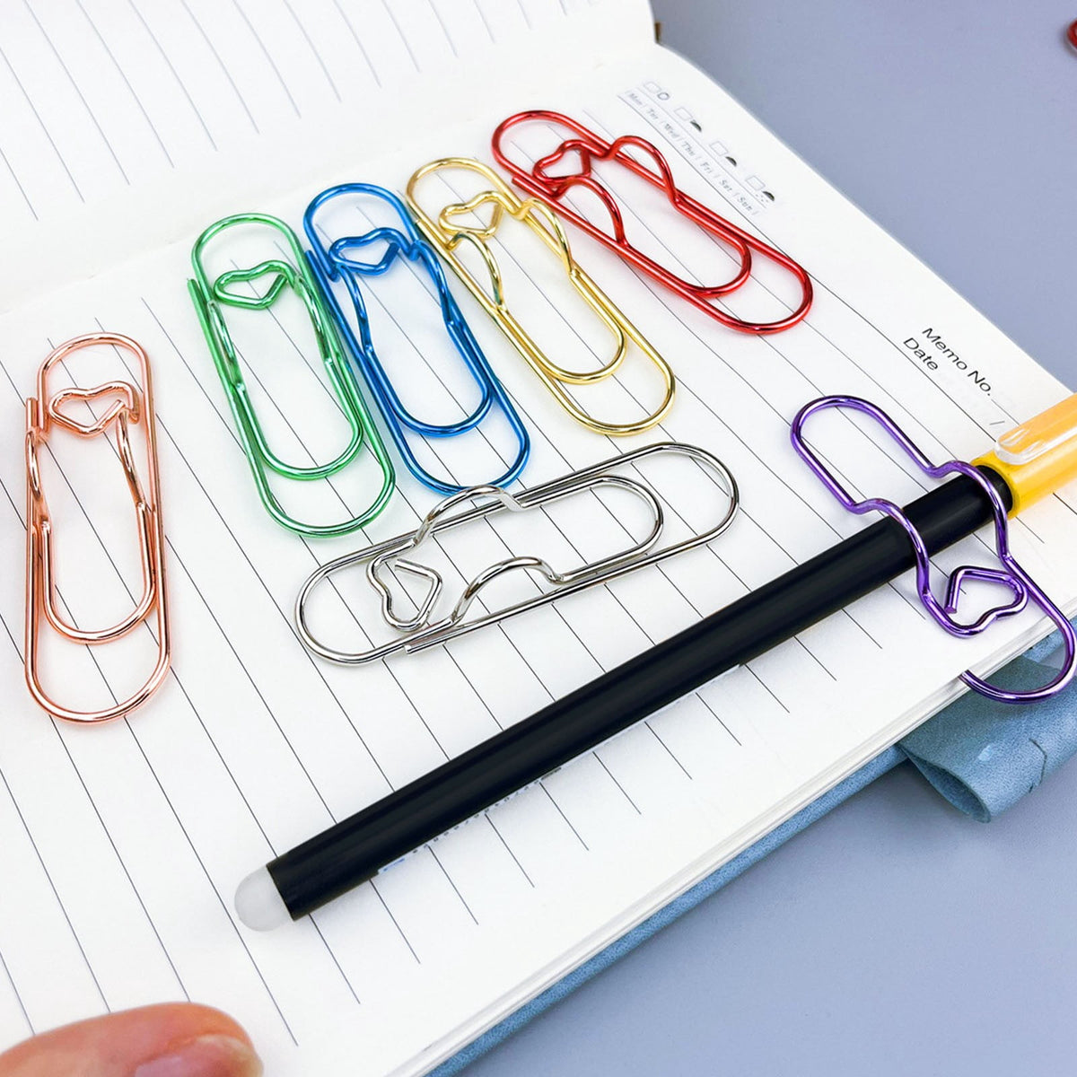 Heart-Shaped Metal Pen Clip for Notebooks, Journals and Planners - Image 6