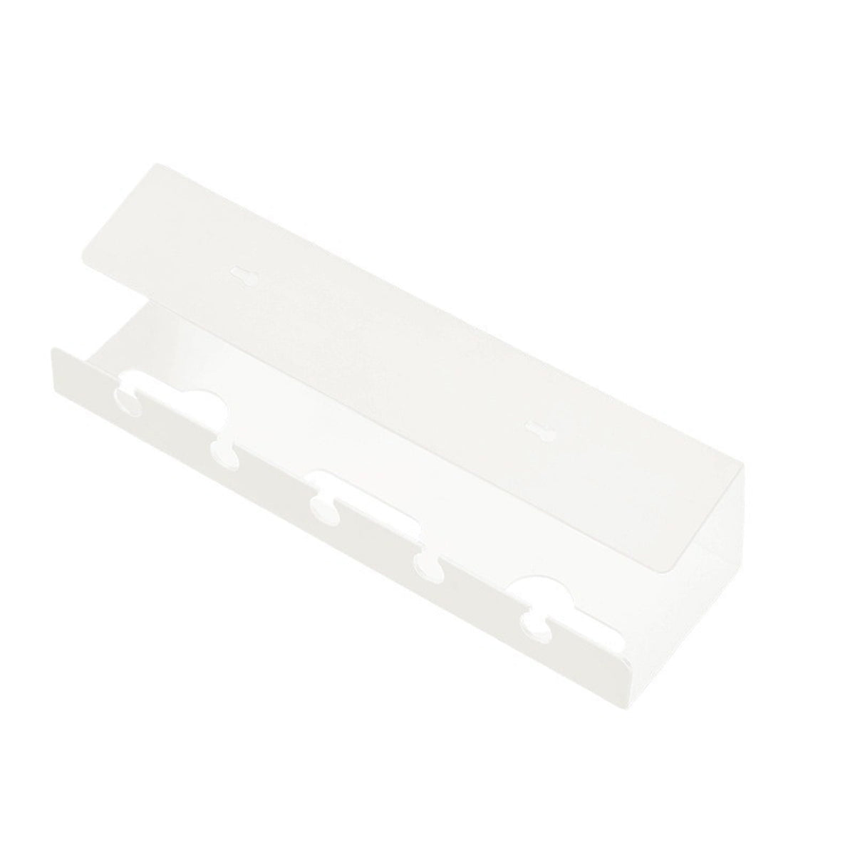 Under-Desk Cable Tray in White with Storage Rack, 15.74 Inches Wide