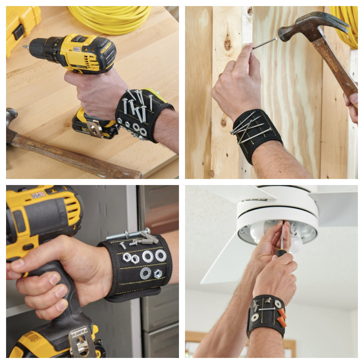Magnetic Wristbands in Nylon, Two-Pack with Ten Magnets for Screws and Nails - Image 5