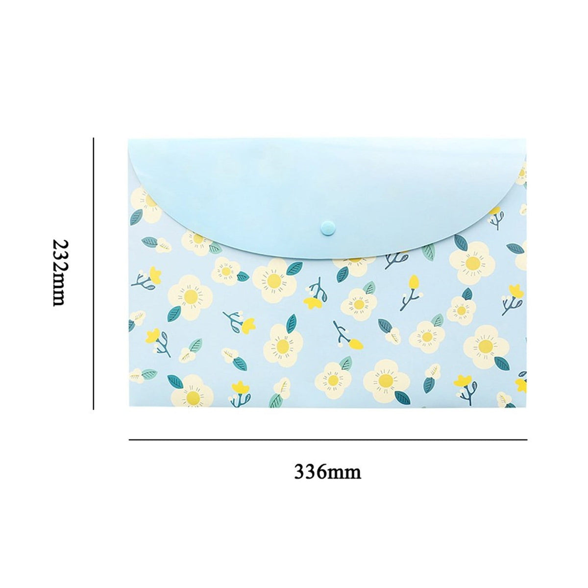 Clear Snap-Button Document Envelope in Letter Size, Single Folder - Image 3