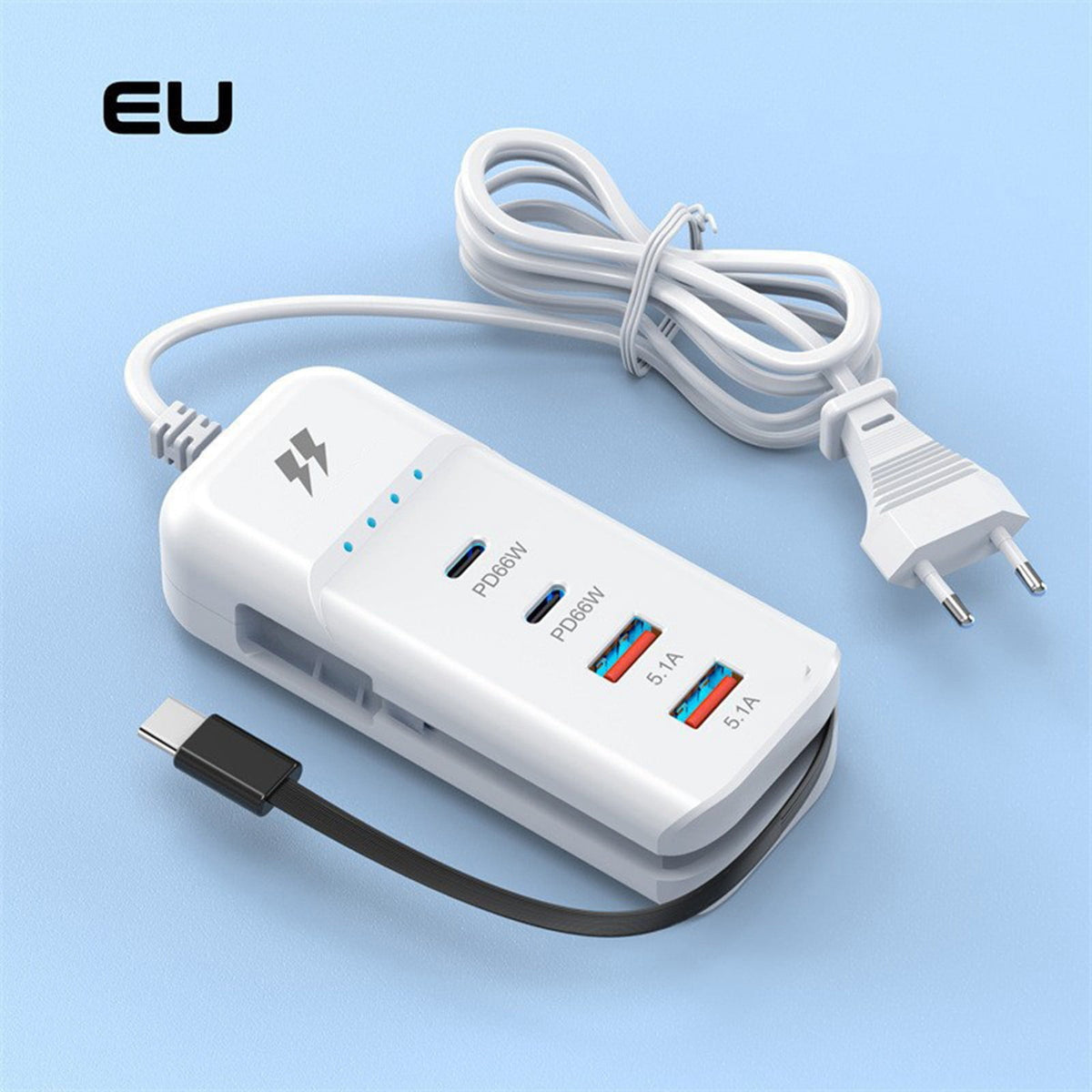 Four-Port USB Charging Station, 66 W Total Output for Phones and Tablets - Image 6